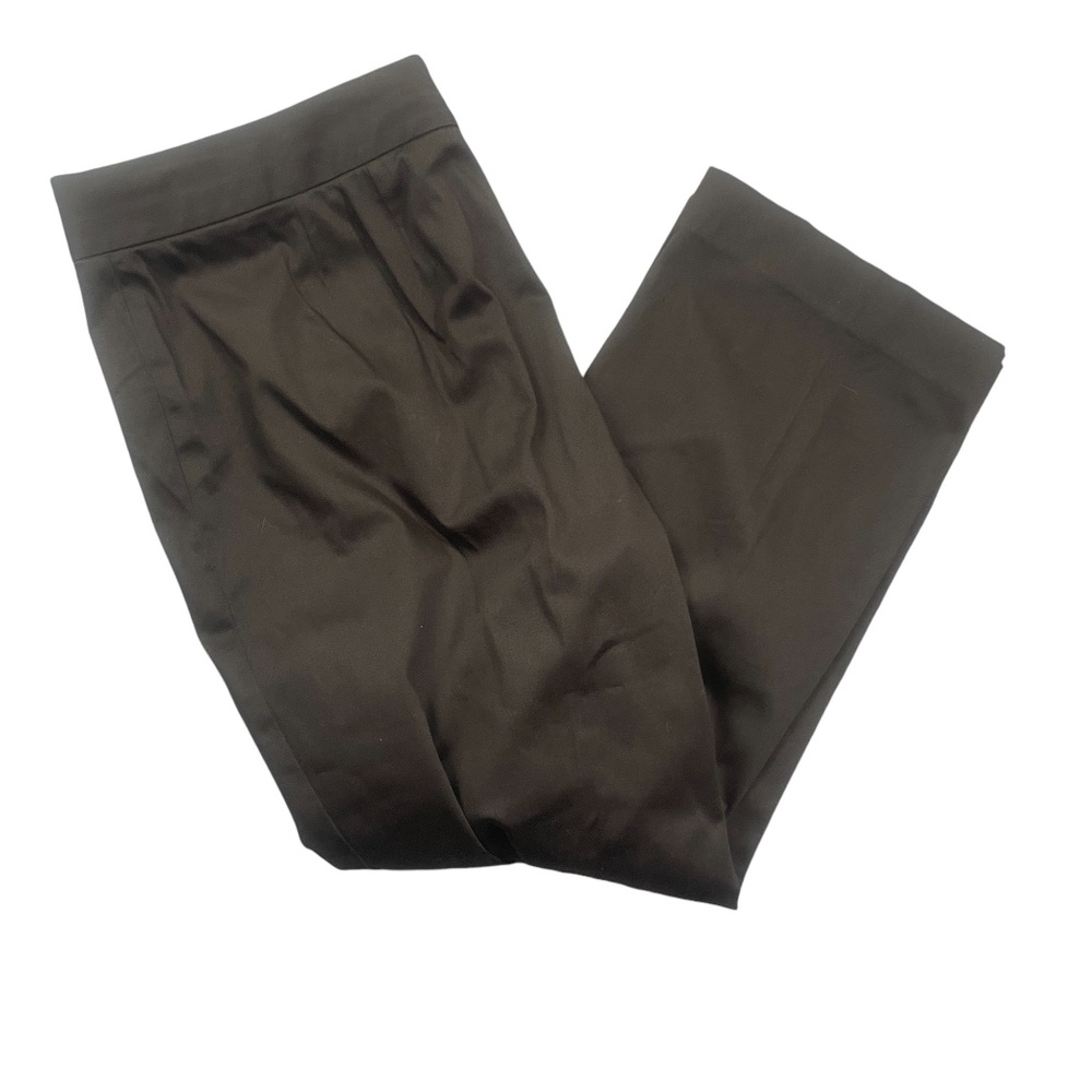 Classiquis Entier Atelier 14 Chocolate Brown Dress Pants Pockets Cotton Blend